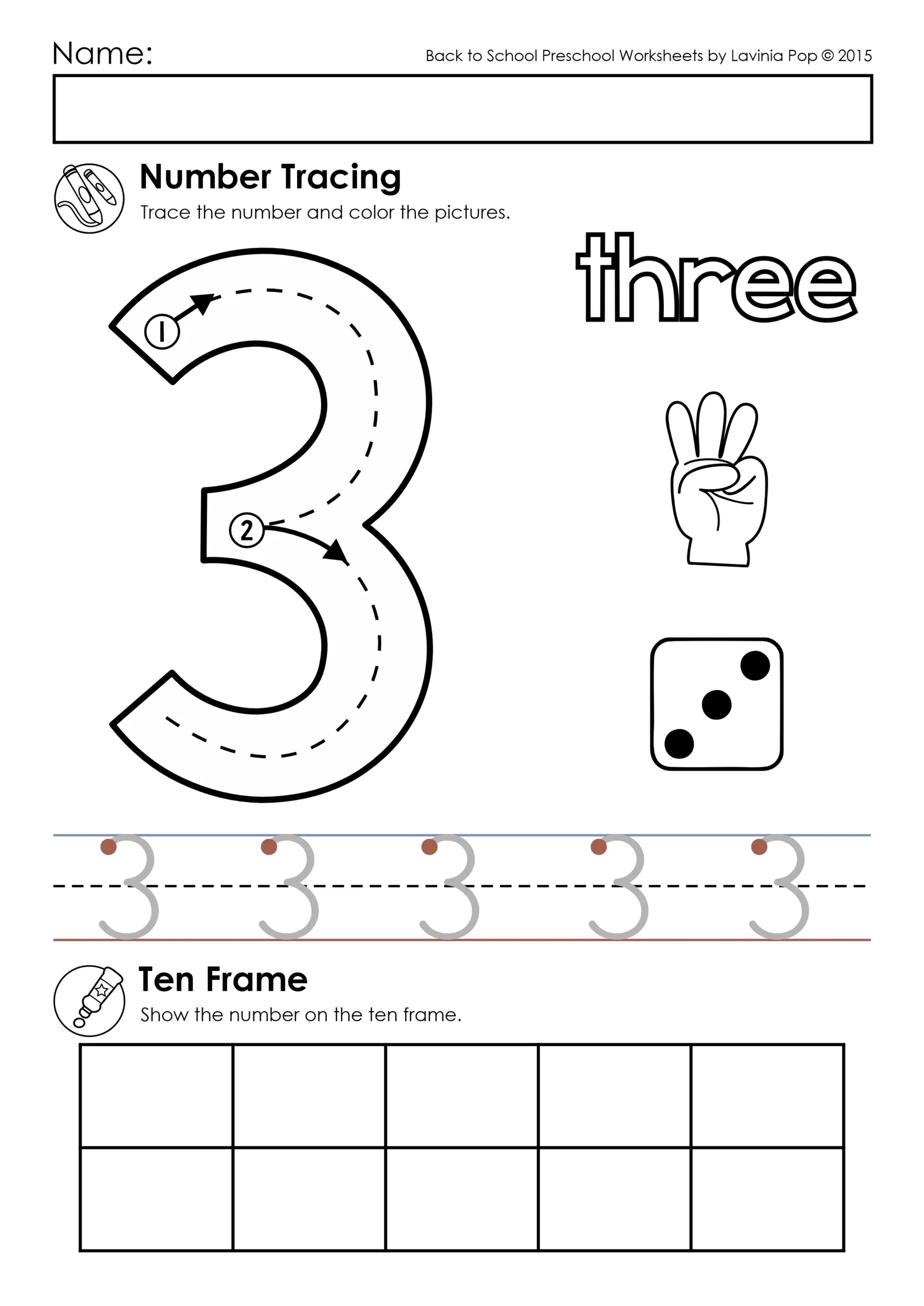 Free Printable Tracing Numbers Worksheets For Kindergarten