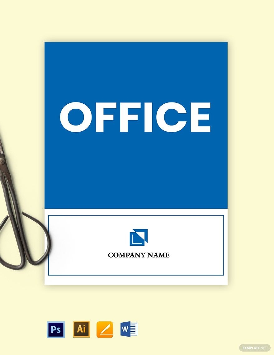 Office Door Sign Template In Word PSD PDF Illustrator 