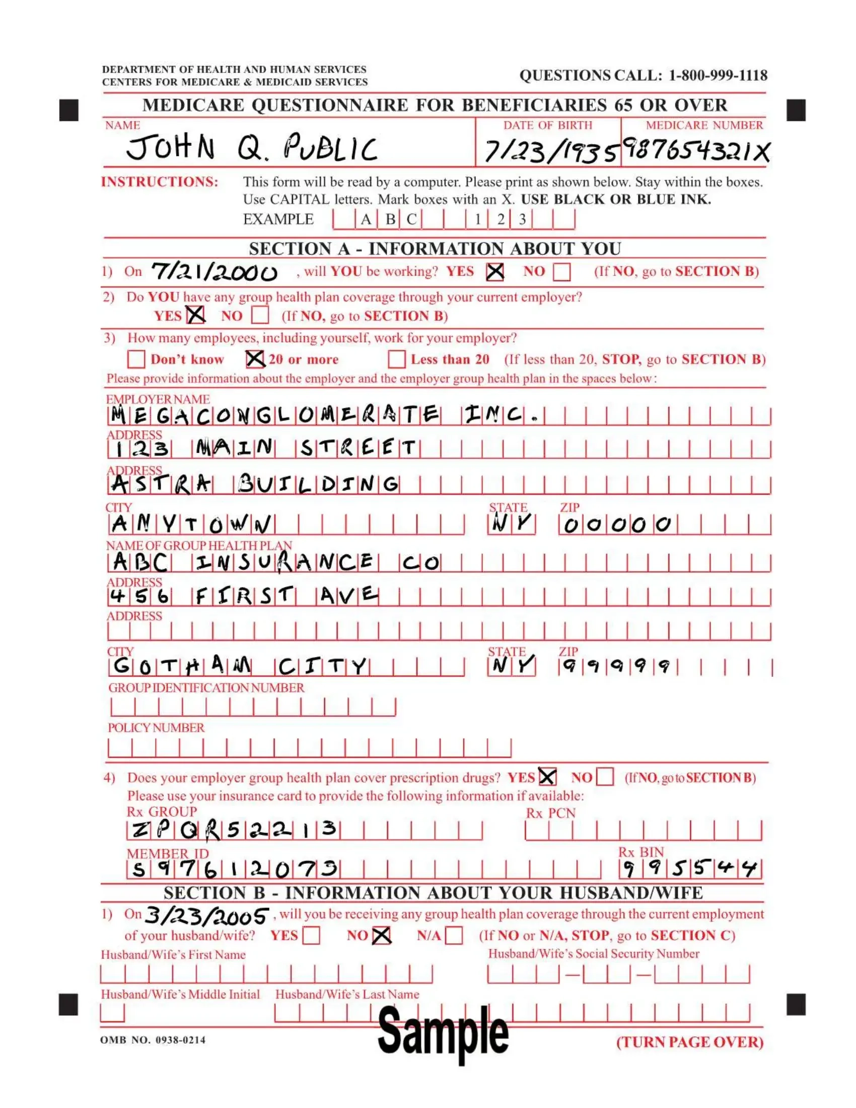 Omb 0938 0214 Form Fill Out Printable PDF Forms Online