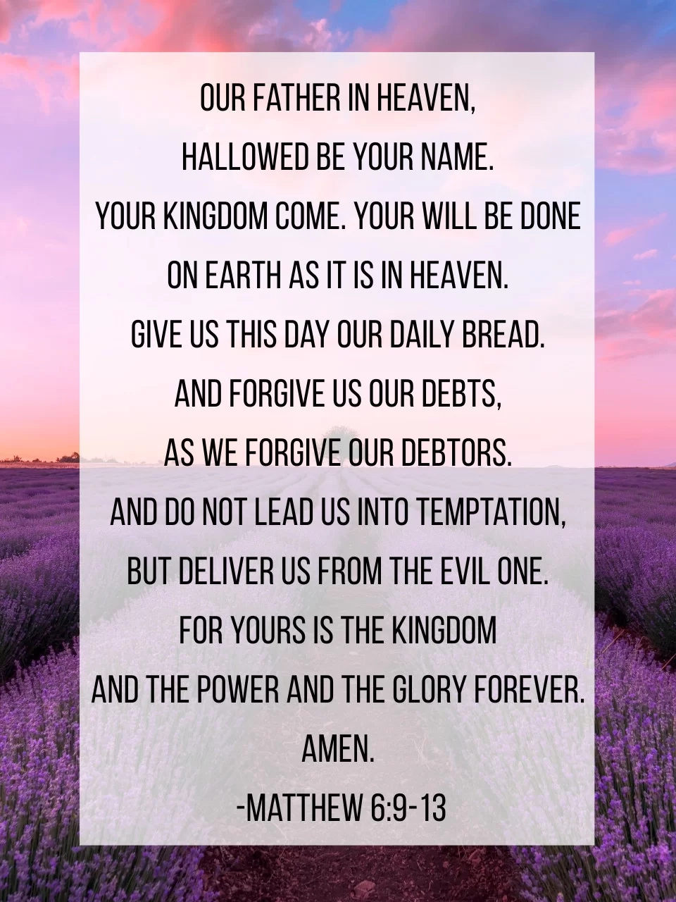 Matthew Chapter 6 Printable