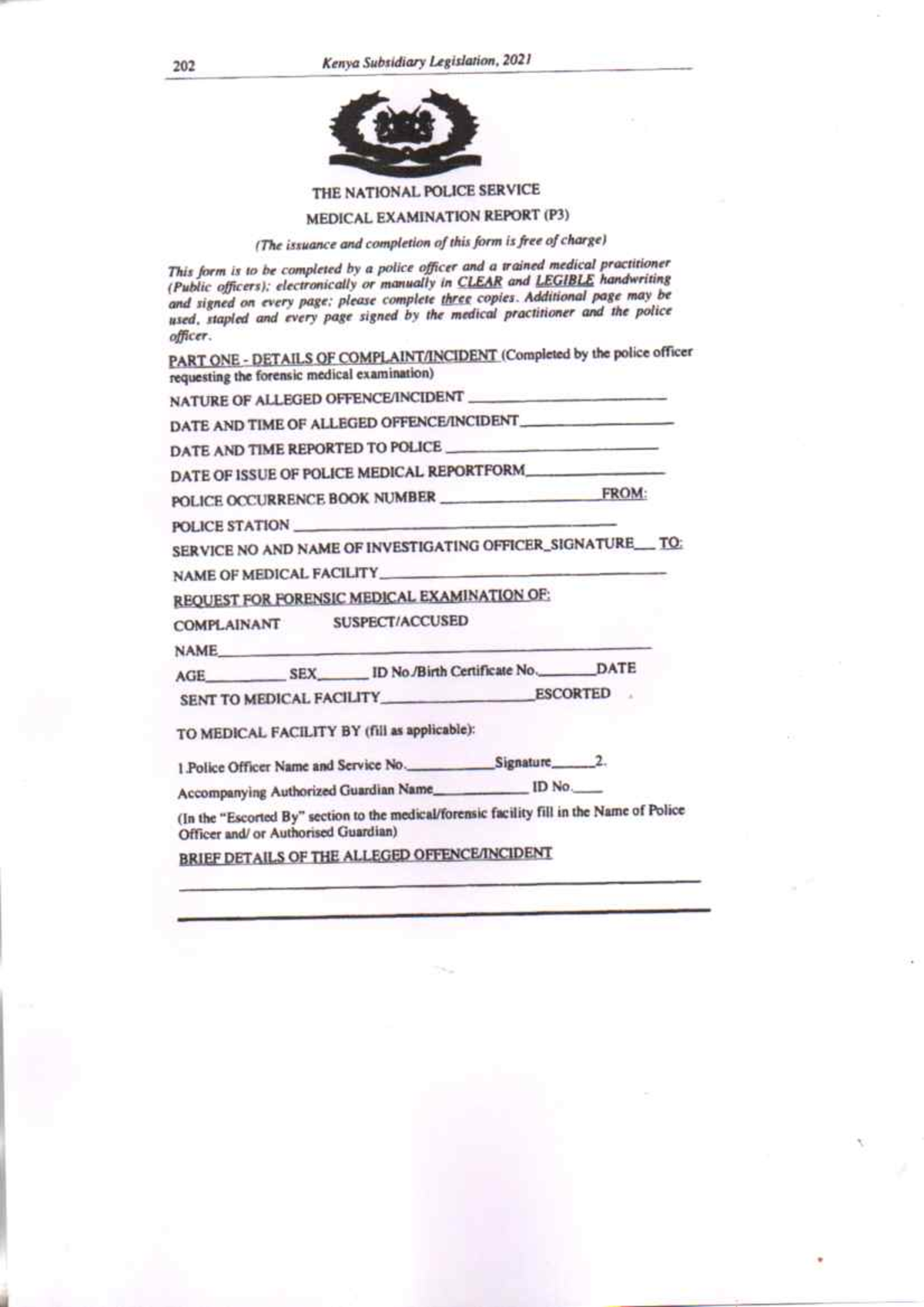 P3 Form Pdf 2025