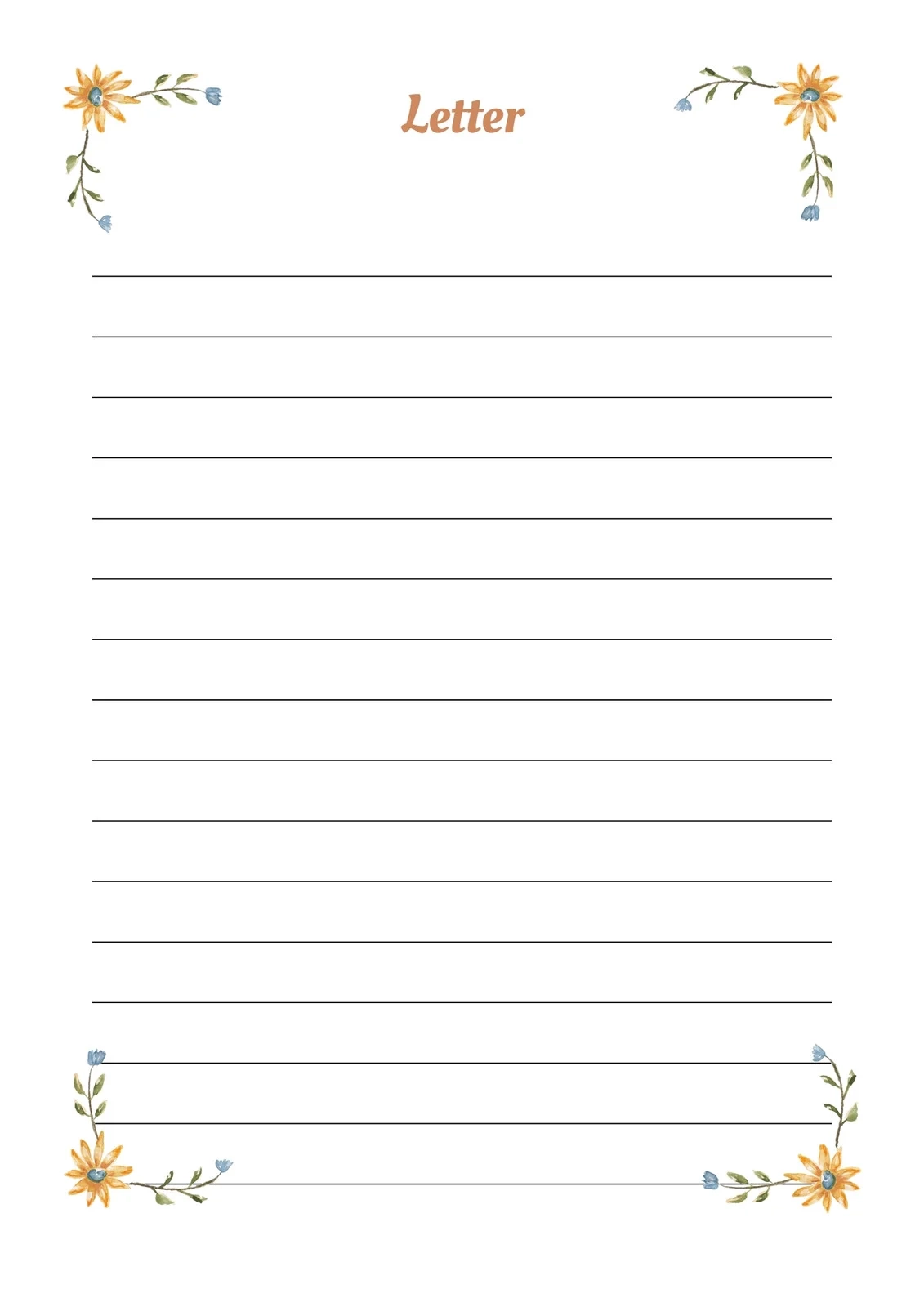 Page 8 Free Printable Customizable Letter Templates Canva