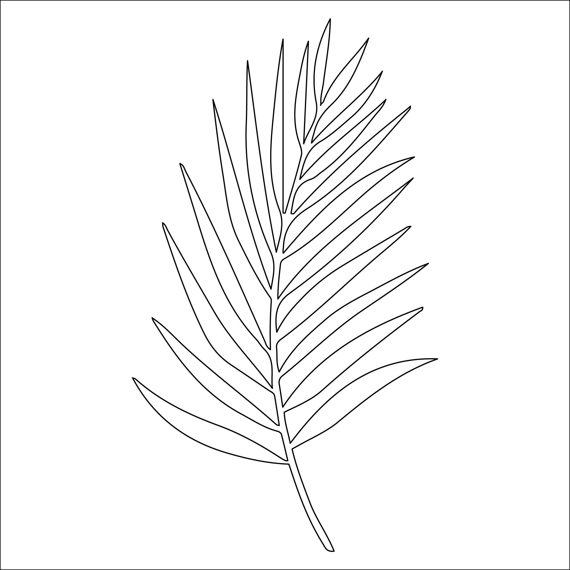 Palm Leaf Template 16 Free PDF Printables Printablee