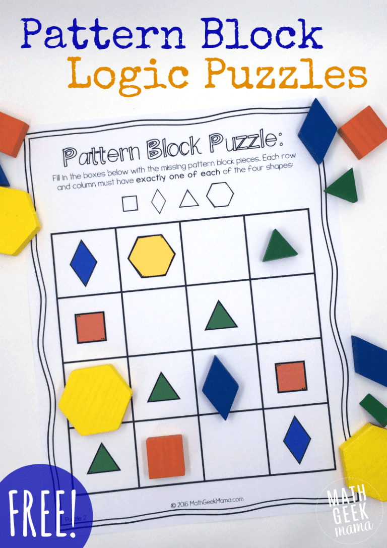 Free Shape Pattern Block Printables