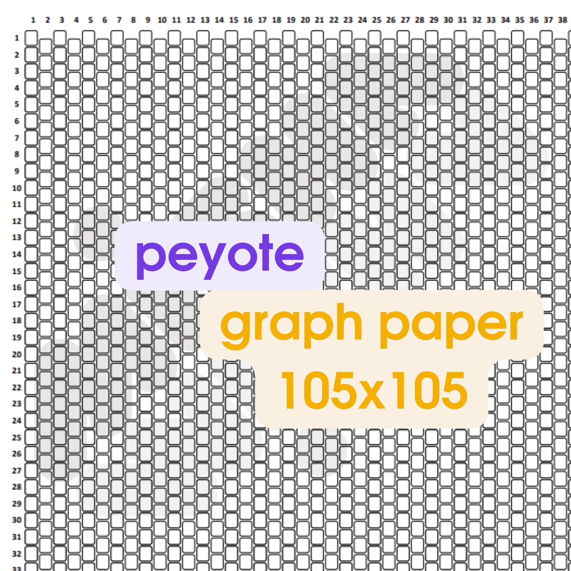 Printable Peyote Graph Paper