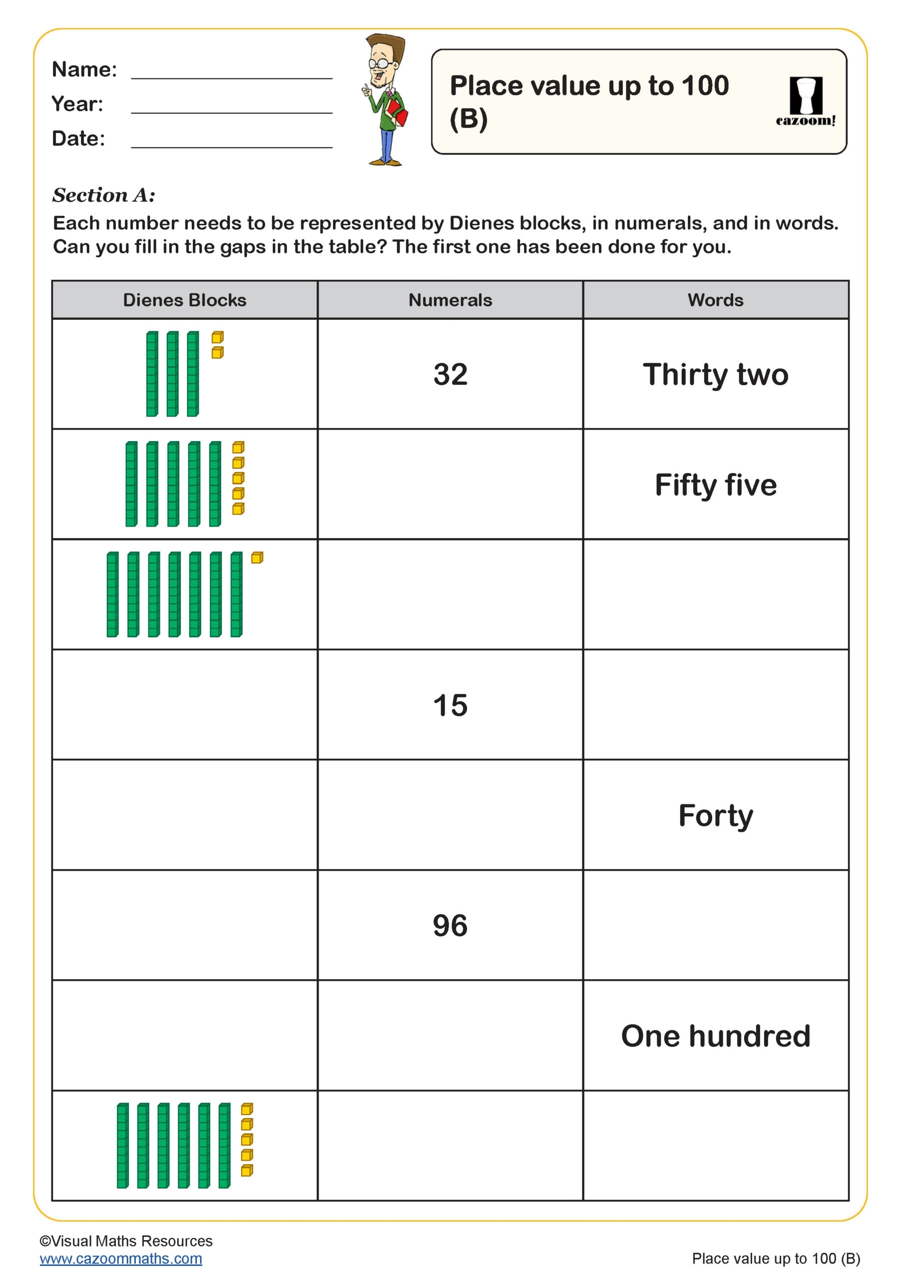 Free Printable Place Value Worksheets