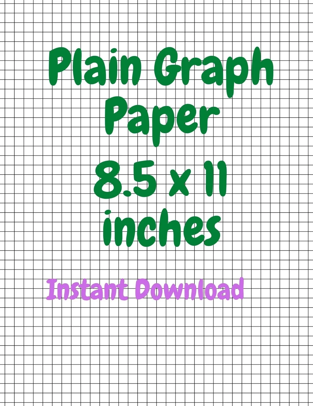 Graph Paper 8.5 X 11 Printable