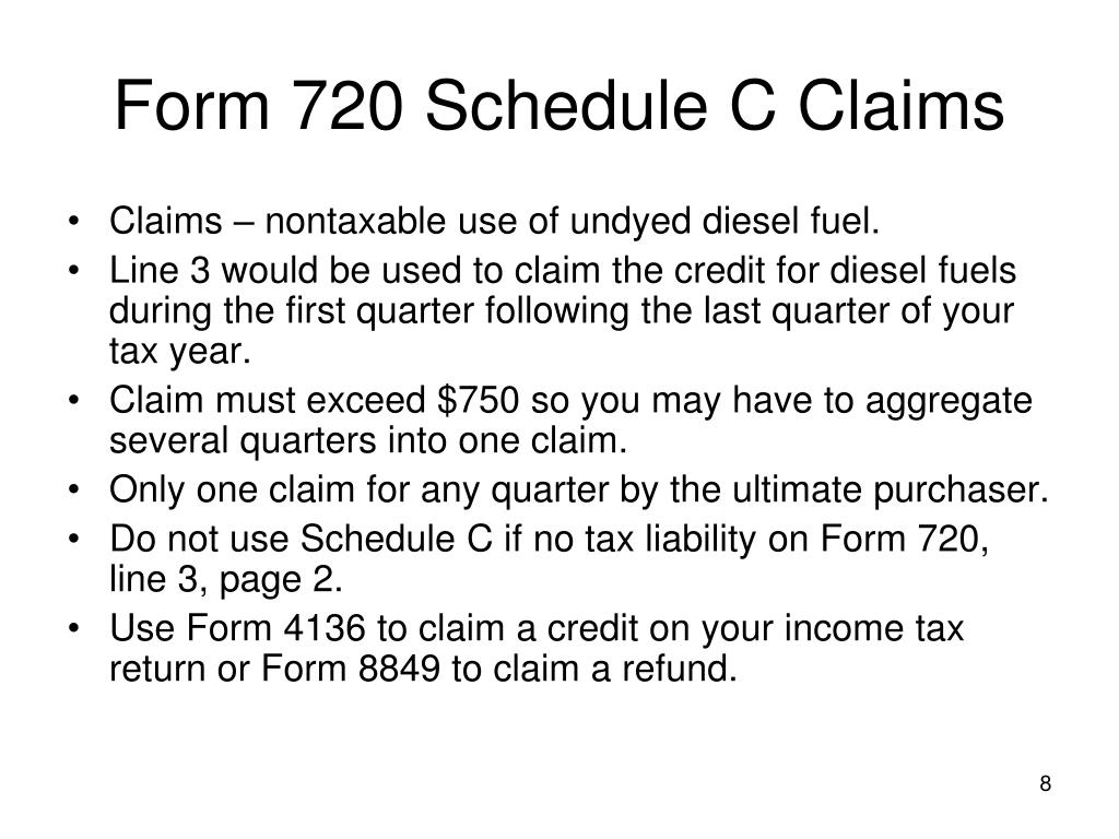 Form 720 Schedule C