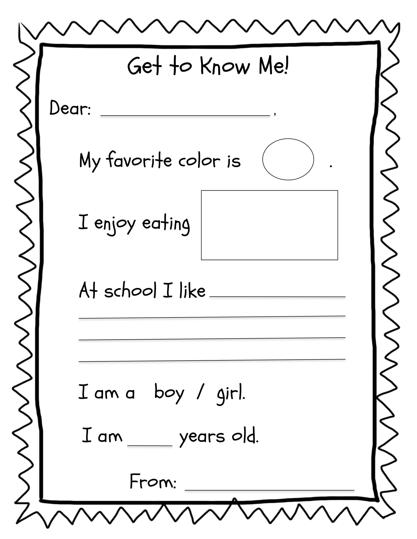 Free Printable Pen Pal Letter Template
