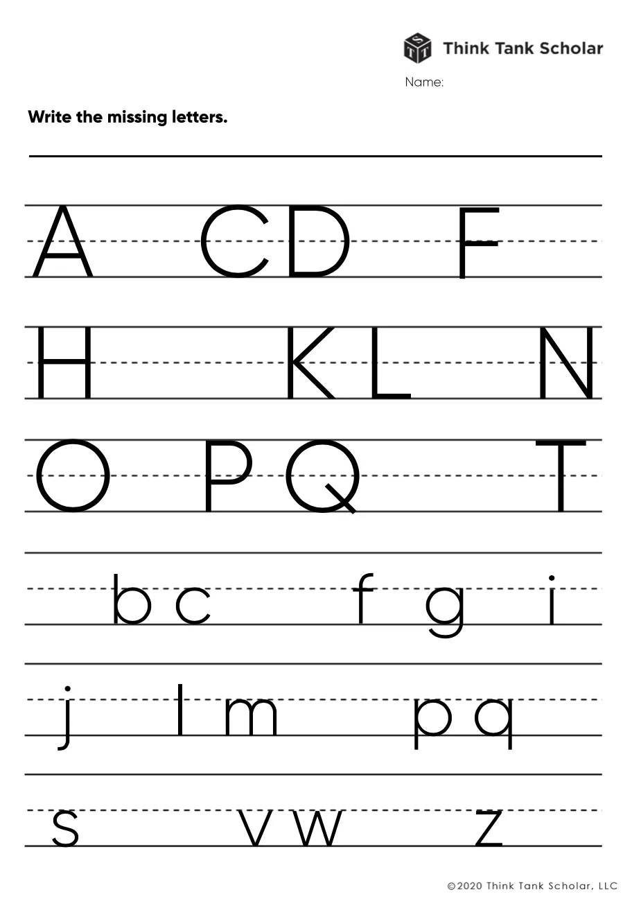 Free Printable Worksheets For Nursery Kids