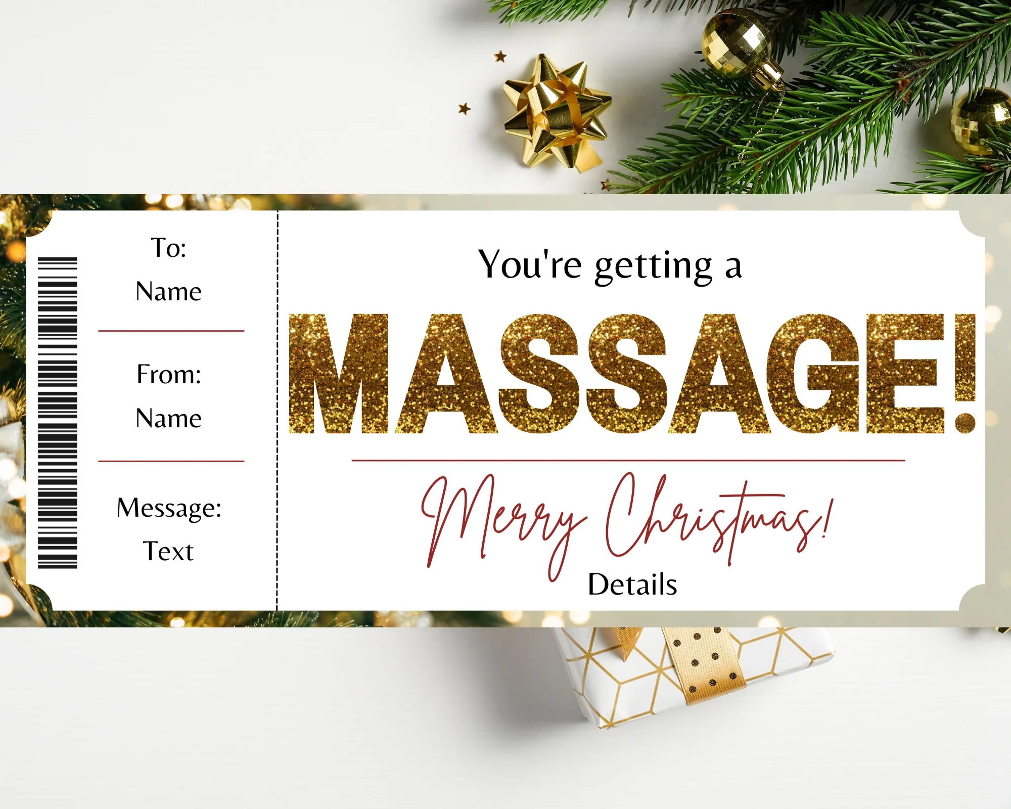 Free Printable Massage Voucher Template