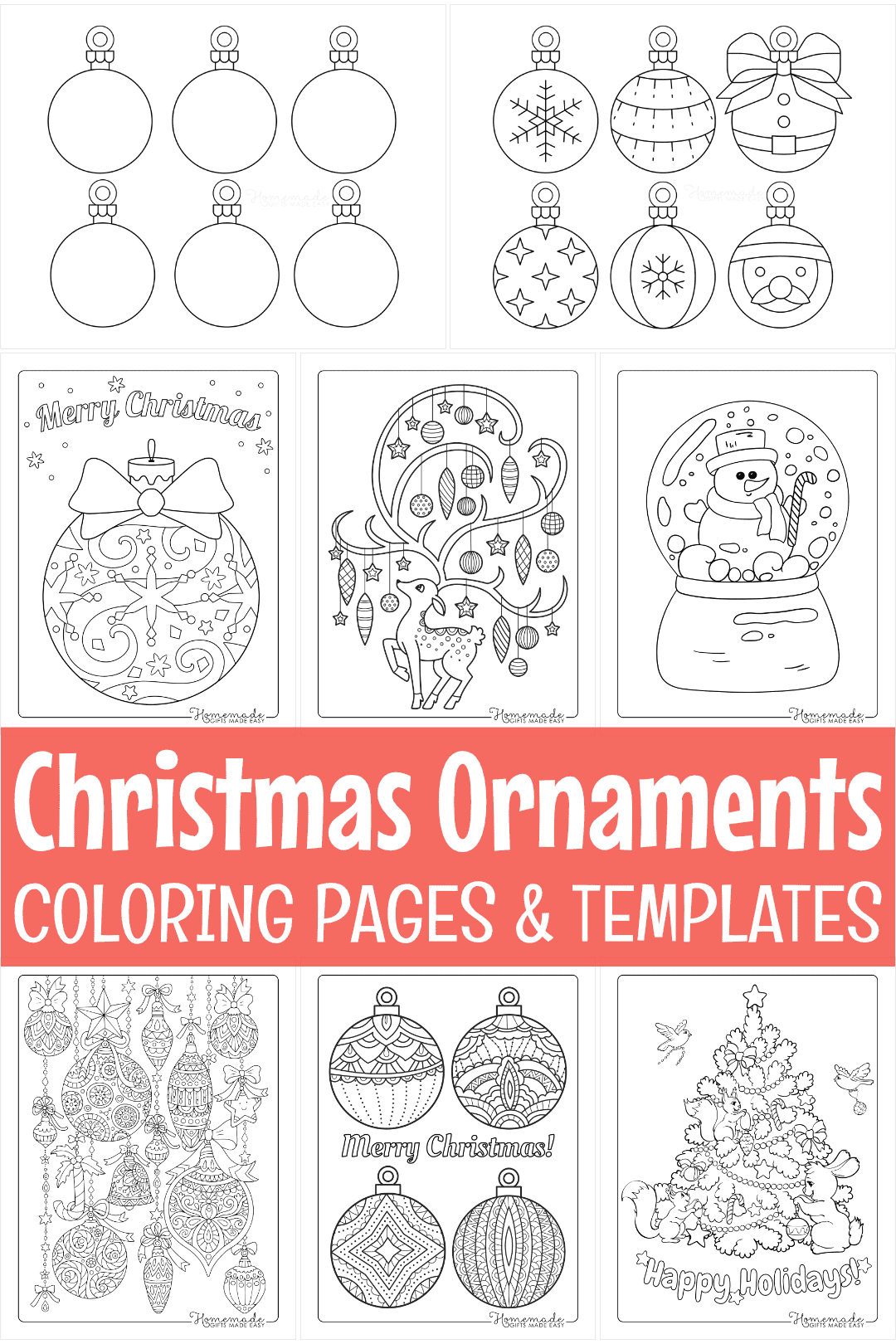 Christmas Ornaments Printable Template