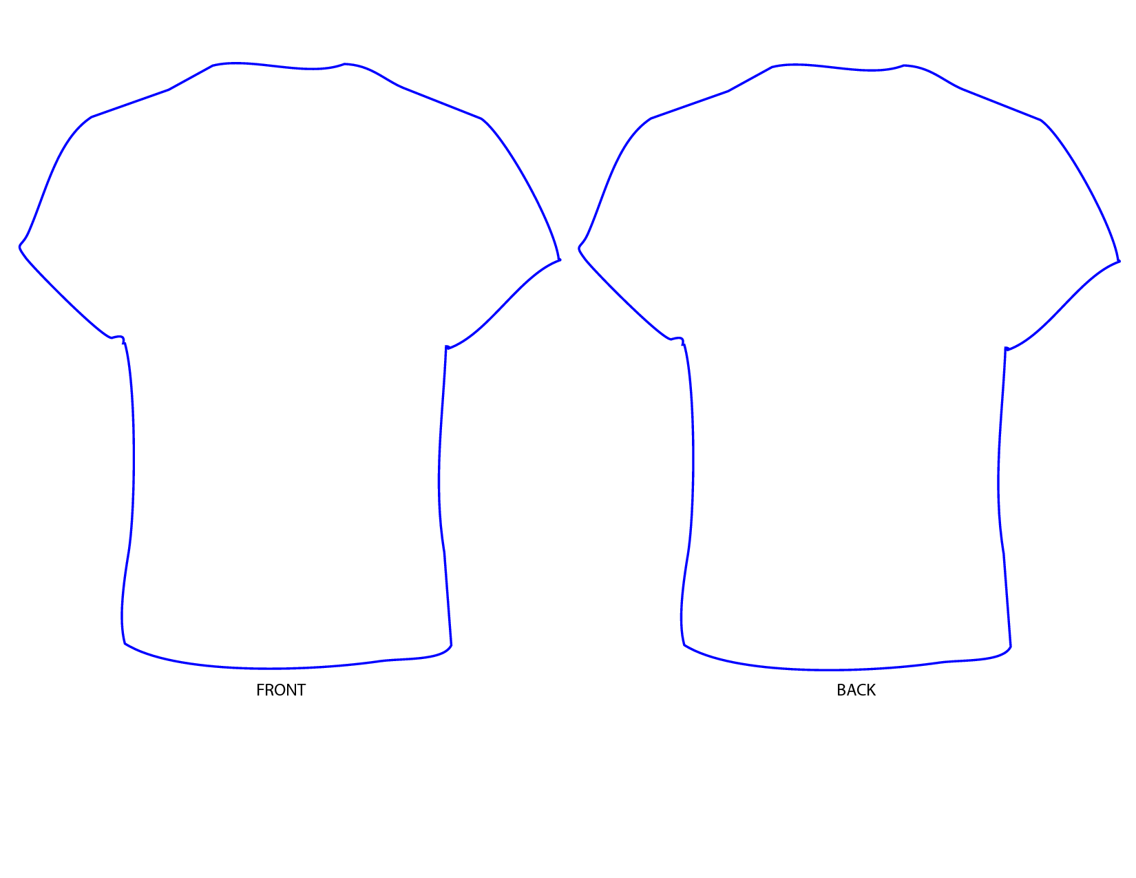 Printable Clipart Tshirt Template Blank T Shirt Template Clip Art 