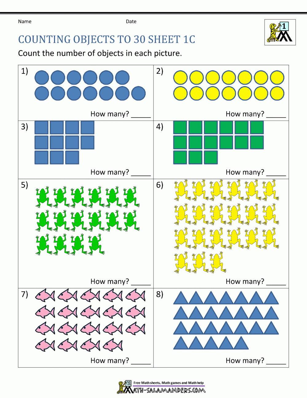 Printable Counting Worksheets