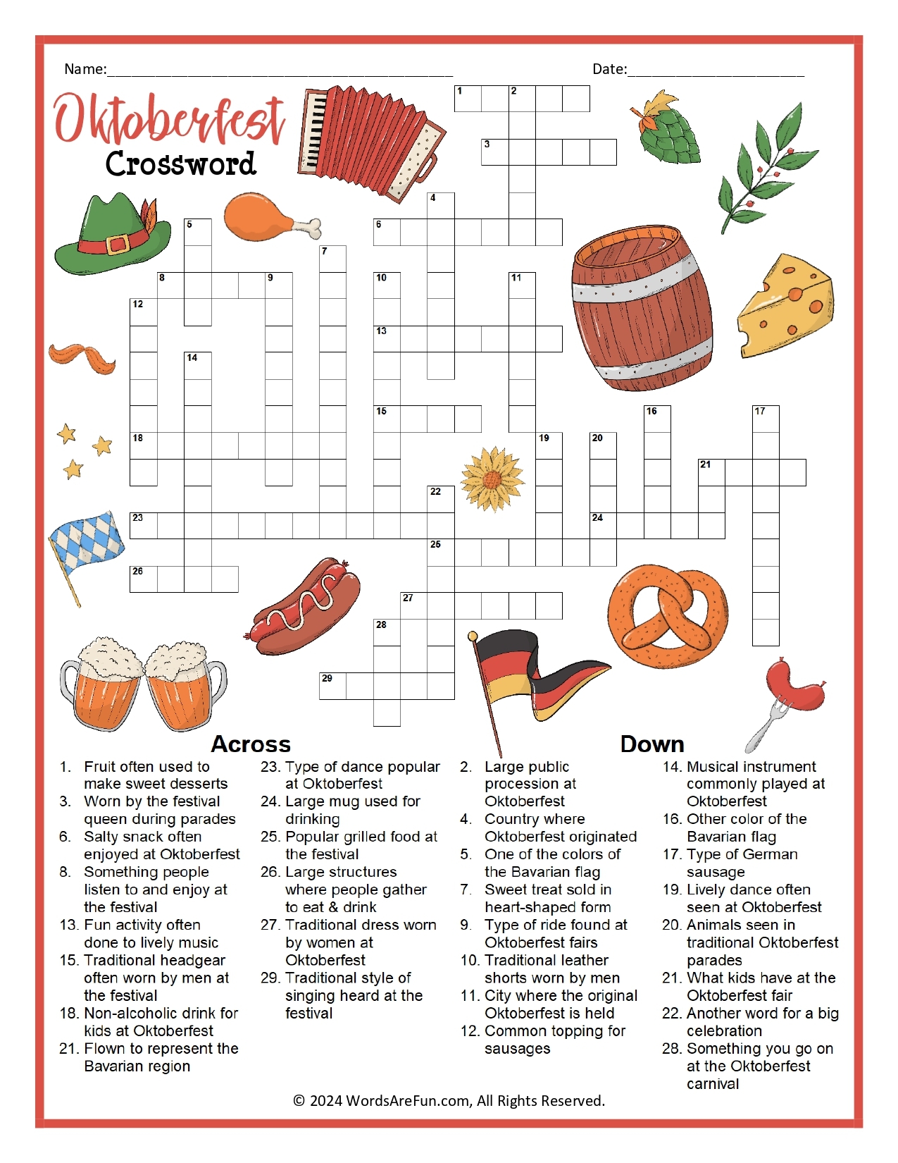 Fun Printable Crossword Puzzles