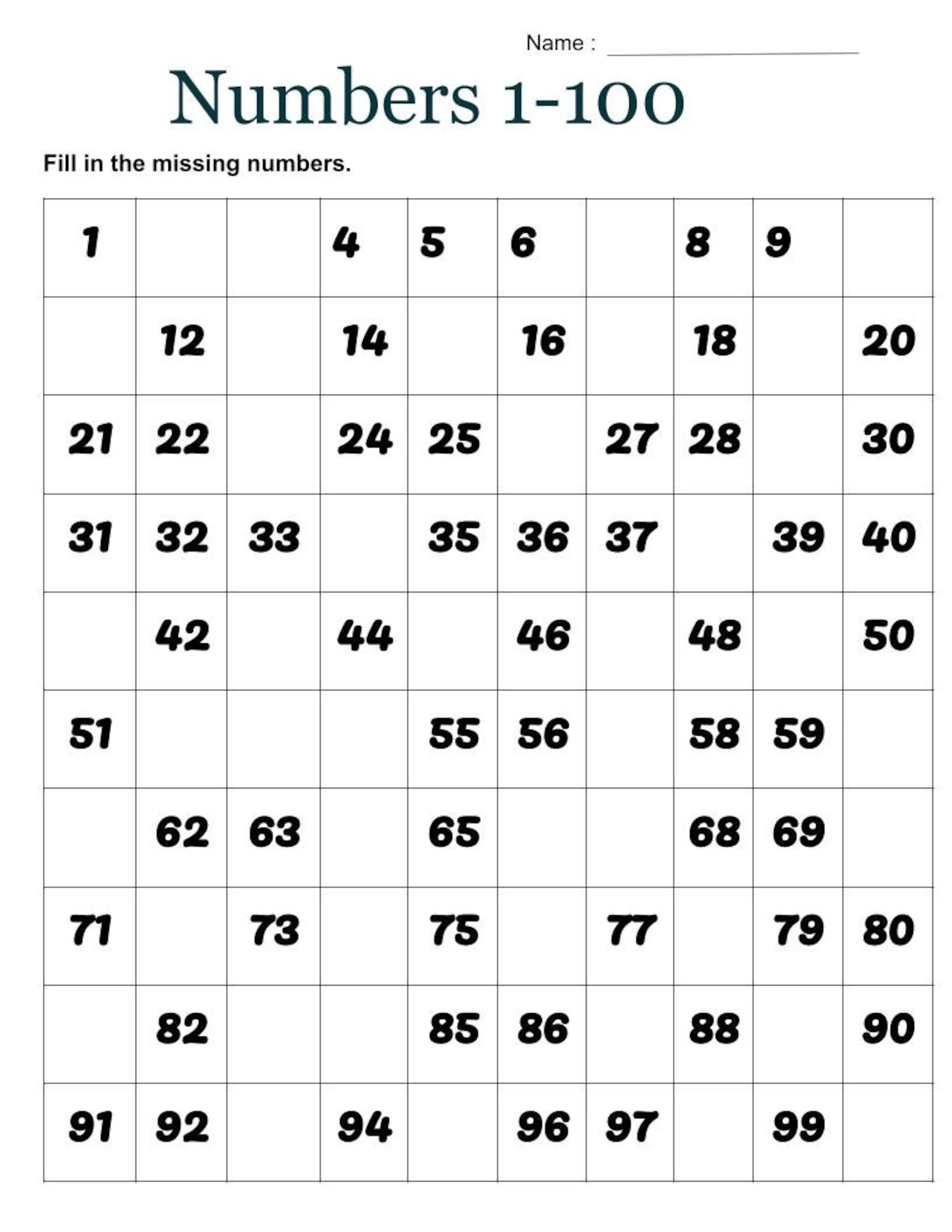 Printable Fill It In Puzzles Free Online