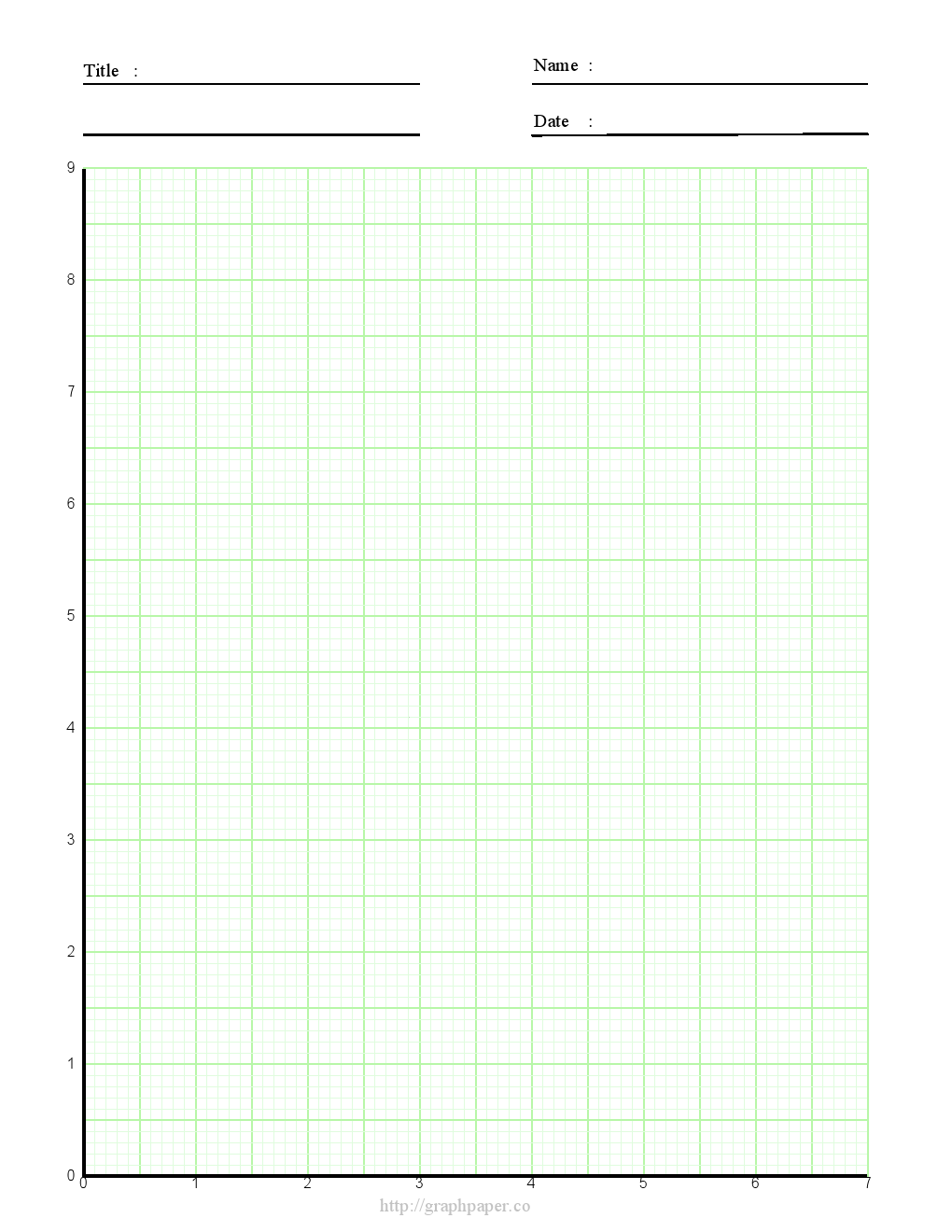 Printable Graph Paper Green Printable Graph Paper