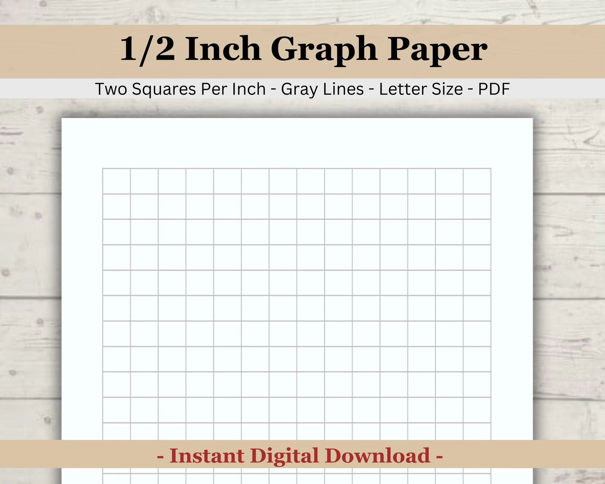 1 2 Inch Graph Paper Printable