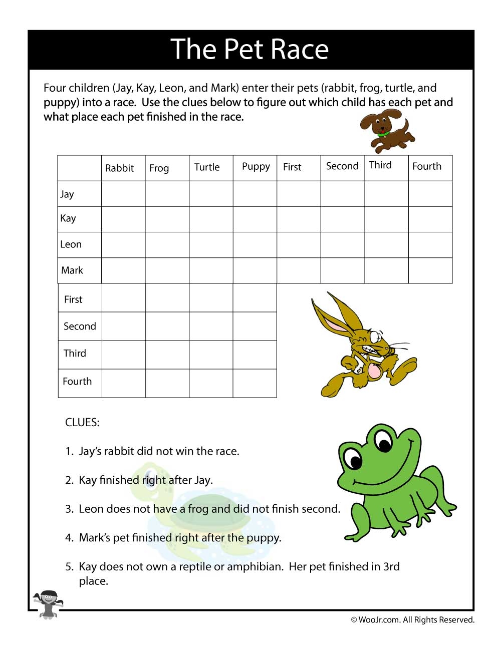 Cross Logic Puzzles Printable