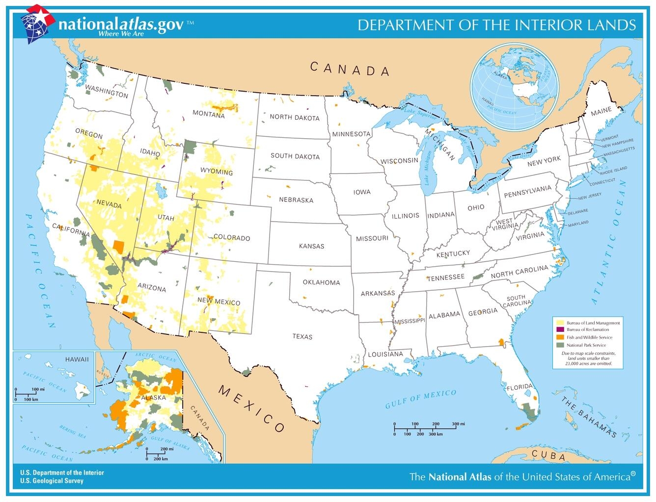 Printable Map Department Of The Interior Lands U S Geological 