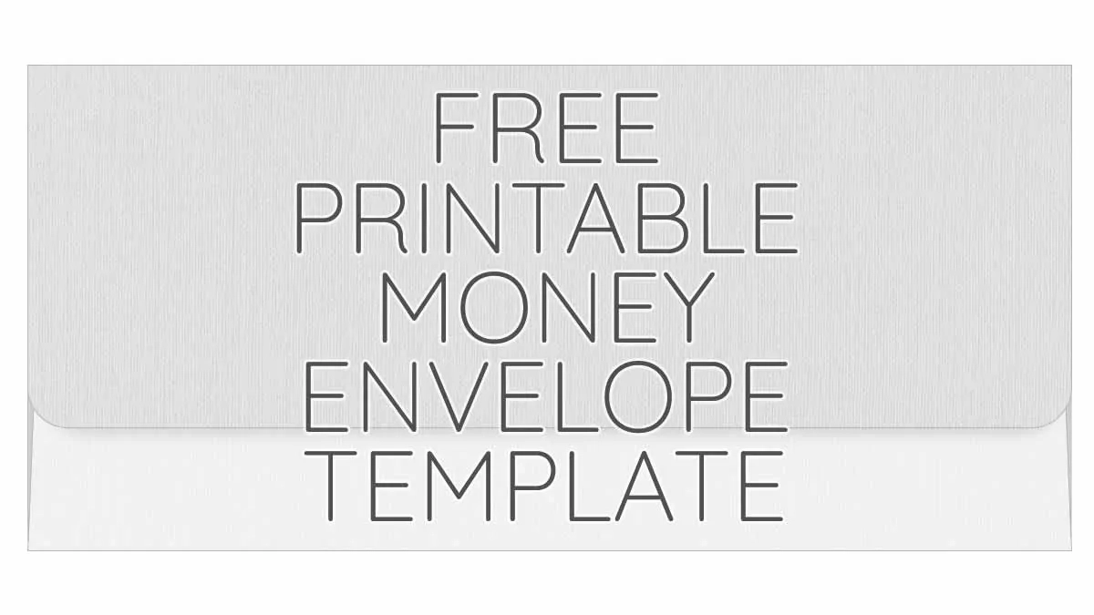 Free Printable Money Envelope Template Pdf