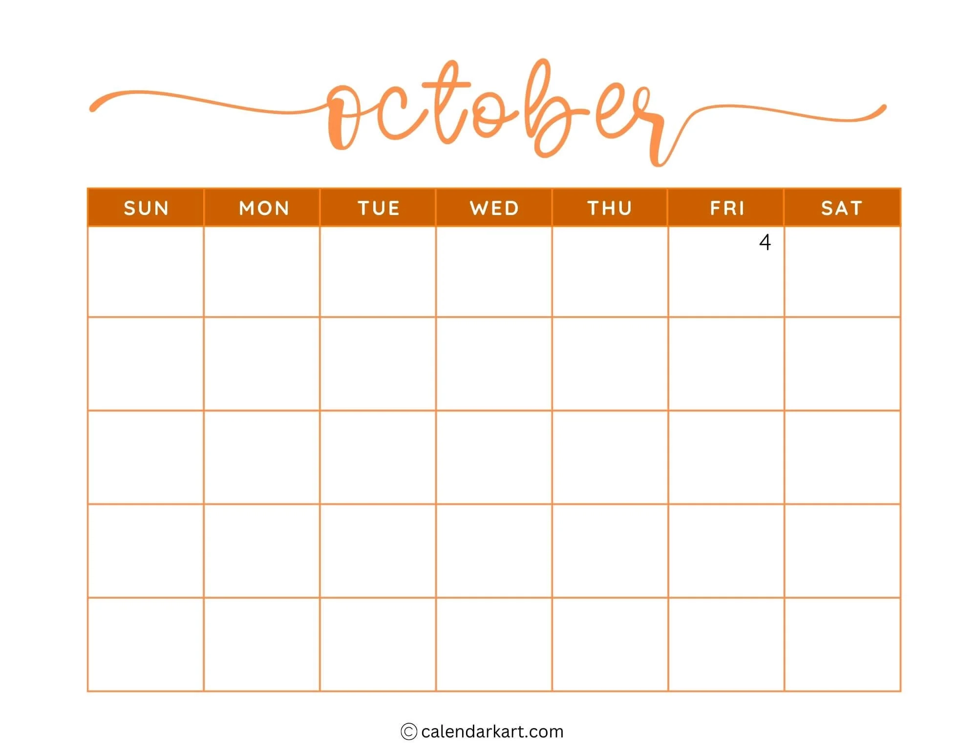 Free Blank Printable Calendars