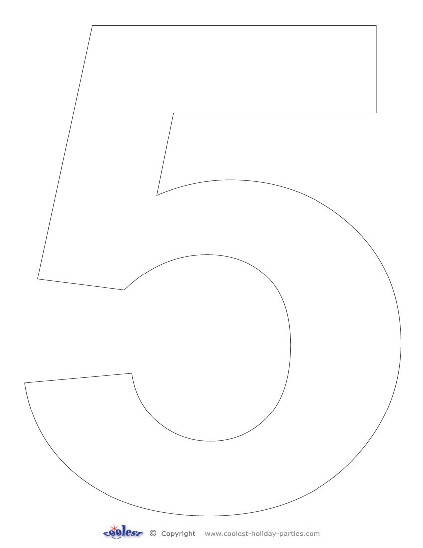 Printable Number 5