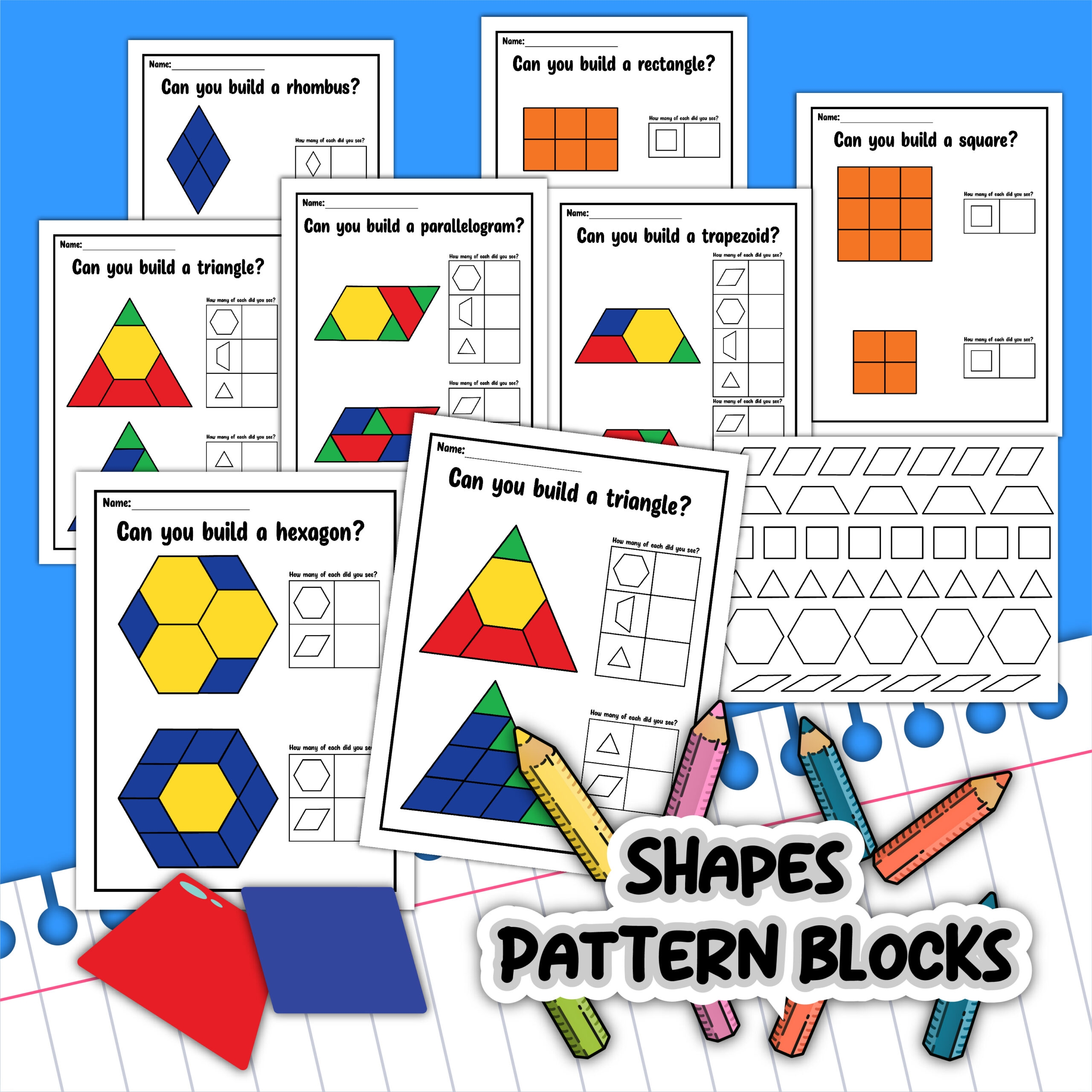 Free Printable Block Pattern Puzzles