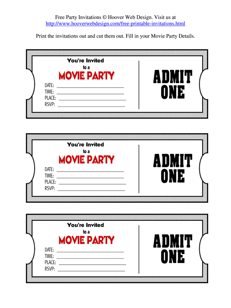Ticket Template Free Printable