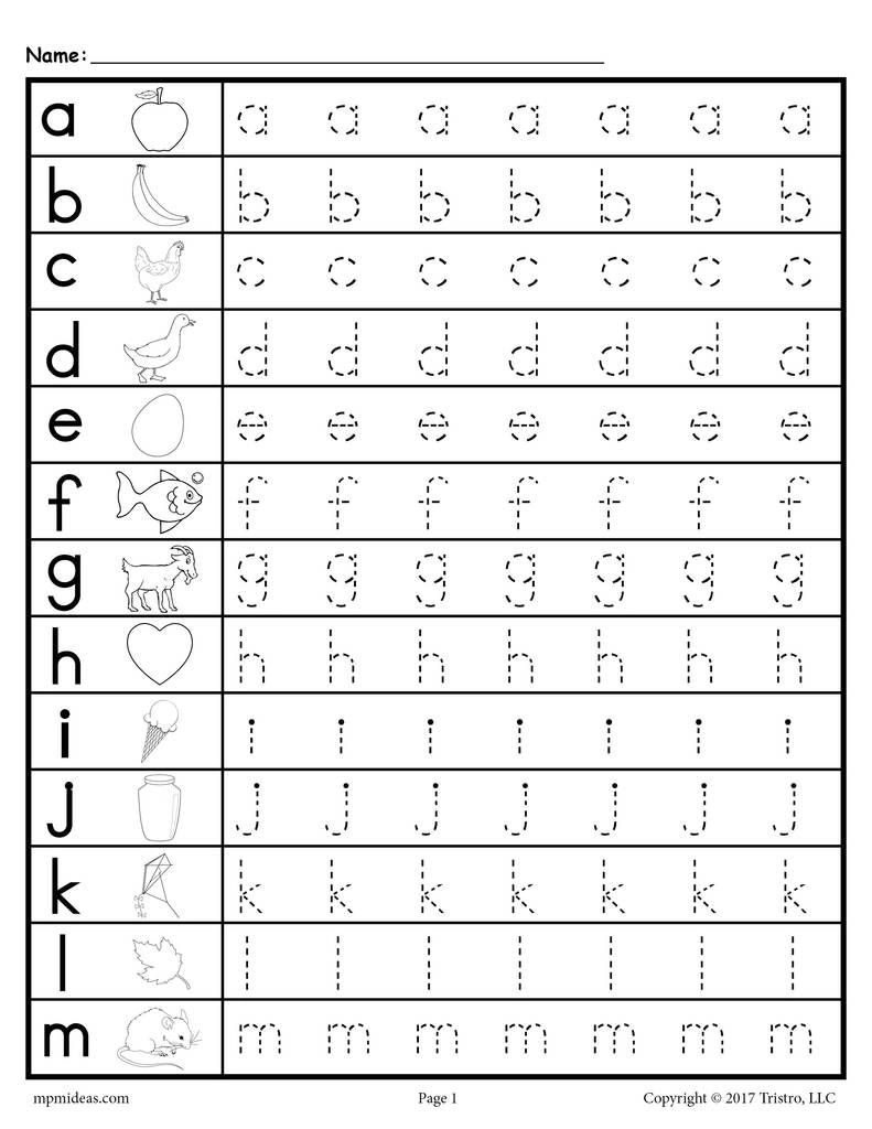 Printable Letter Tracing Worksheets Free