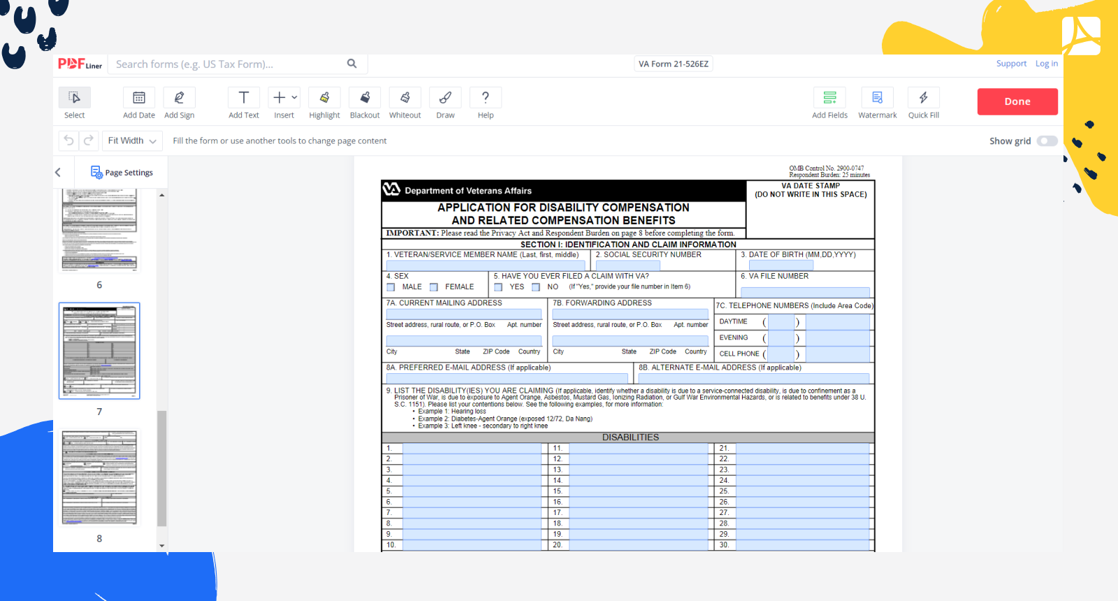 Va Printable Forms 21 526ez