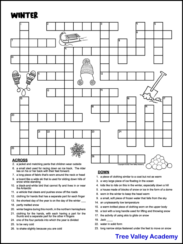 Free Daily Printable Crosswords 2023