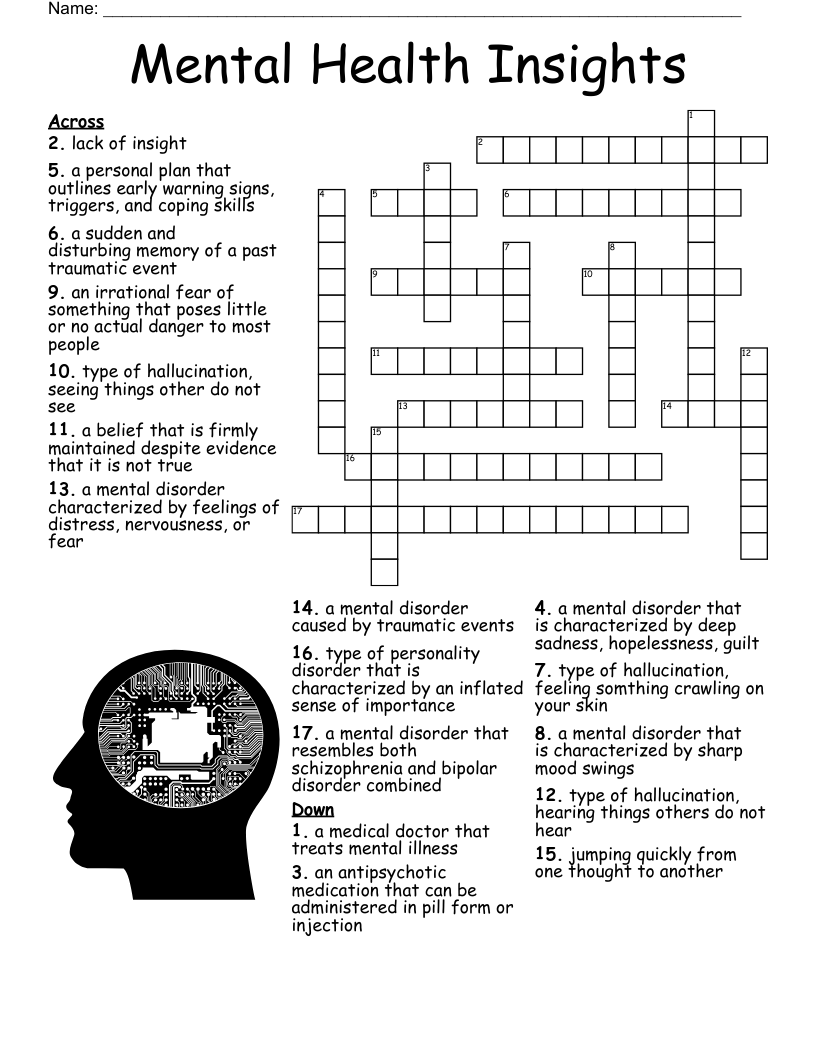 Printable Mental Health Trivia Worksheets