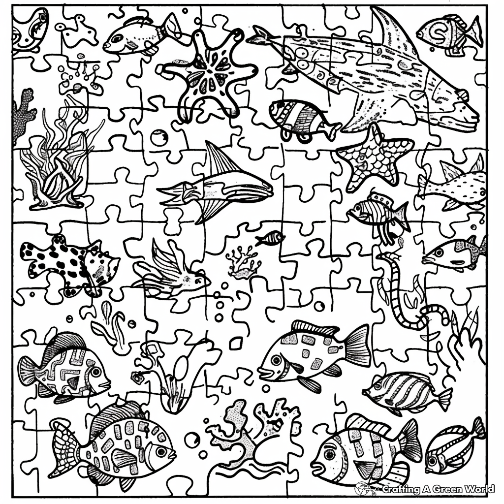 Puzzle Coloring Pages Free amp Printable 