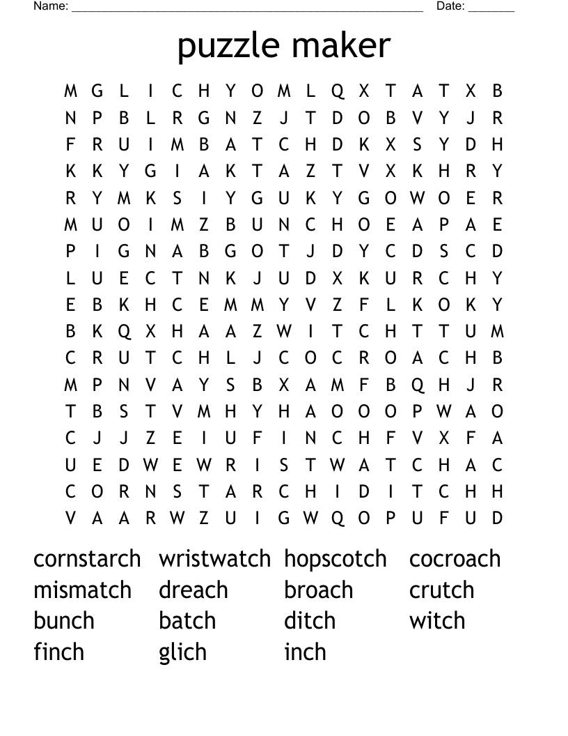 Free Printable Make Your Own Crossword Puzzle