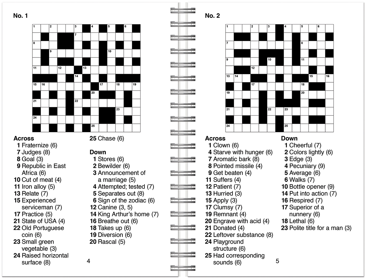 Crossword Puzzles For Adults Printable