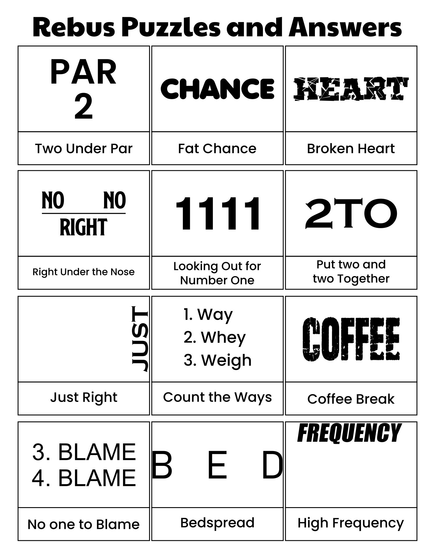 Free Printable Rebus Puzzles Pdf