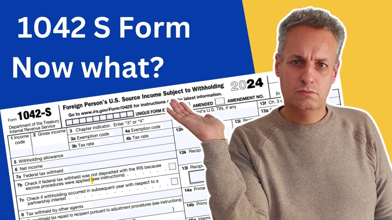 Received Email With 1042S Form Do This 2024 For Non US Residents 