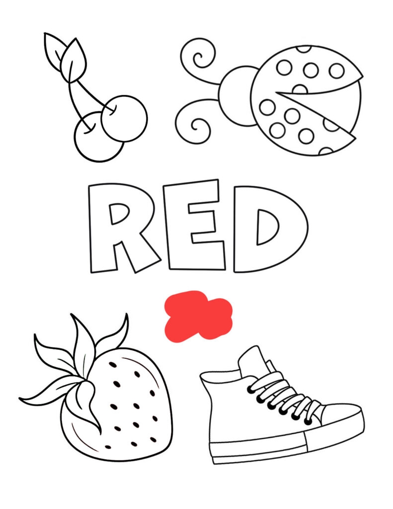 Red Color Activities And Worksheets For Preschool The Hollydog 