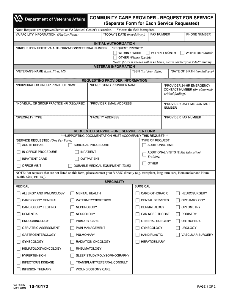 Request For Service Form Va Fill Out amp Sign Online DocHub