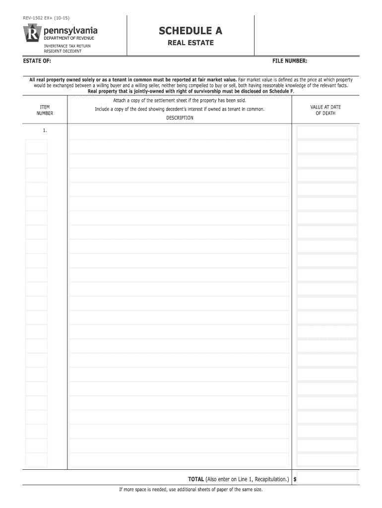 Rev 1500 Schedule A Fill Out amp Sign Online DocHub