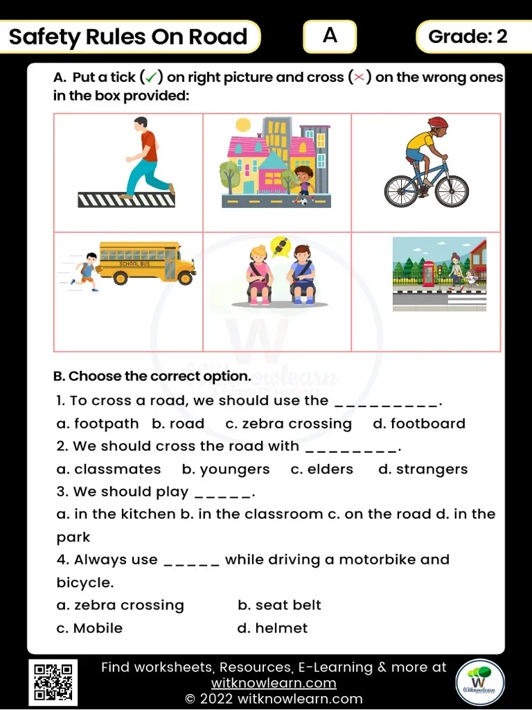 Free Printable Road Safety Worksheets