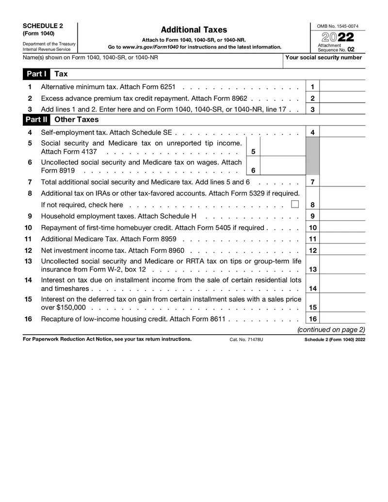 Schedule 2 Form 1040 Accessible Fill And Sign Online With Lumin