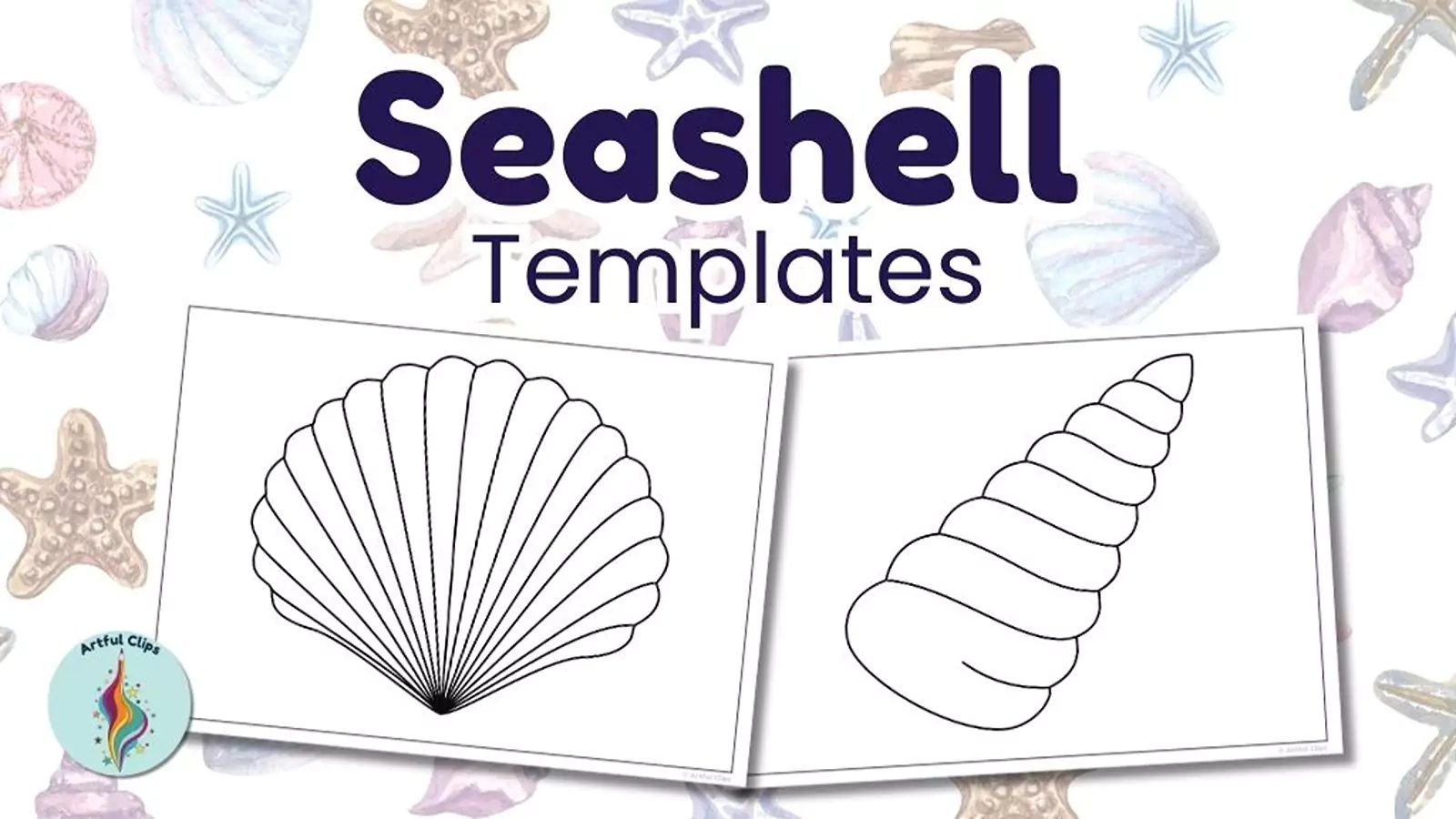 Seashell Printable Template