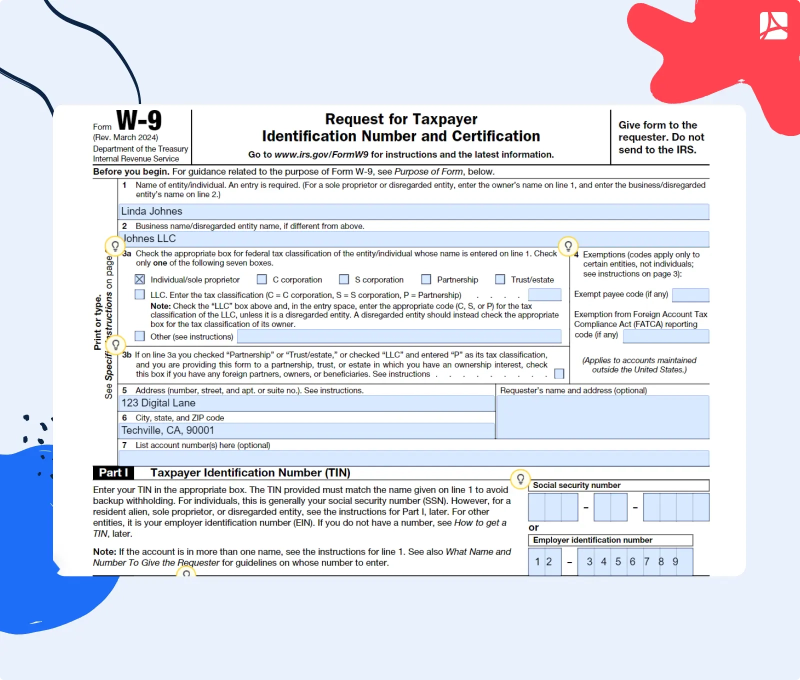 W9 Form 1040 Instructions