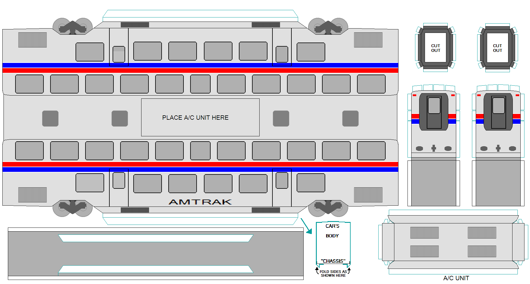 Free Printable Paper Train Cut Out Template