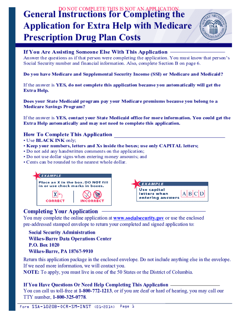 Social Security Extra Help Application Pdf Fill Out amp Sign Online 