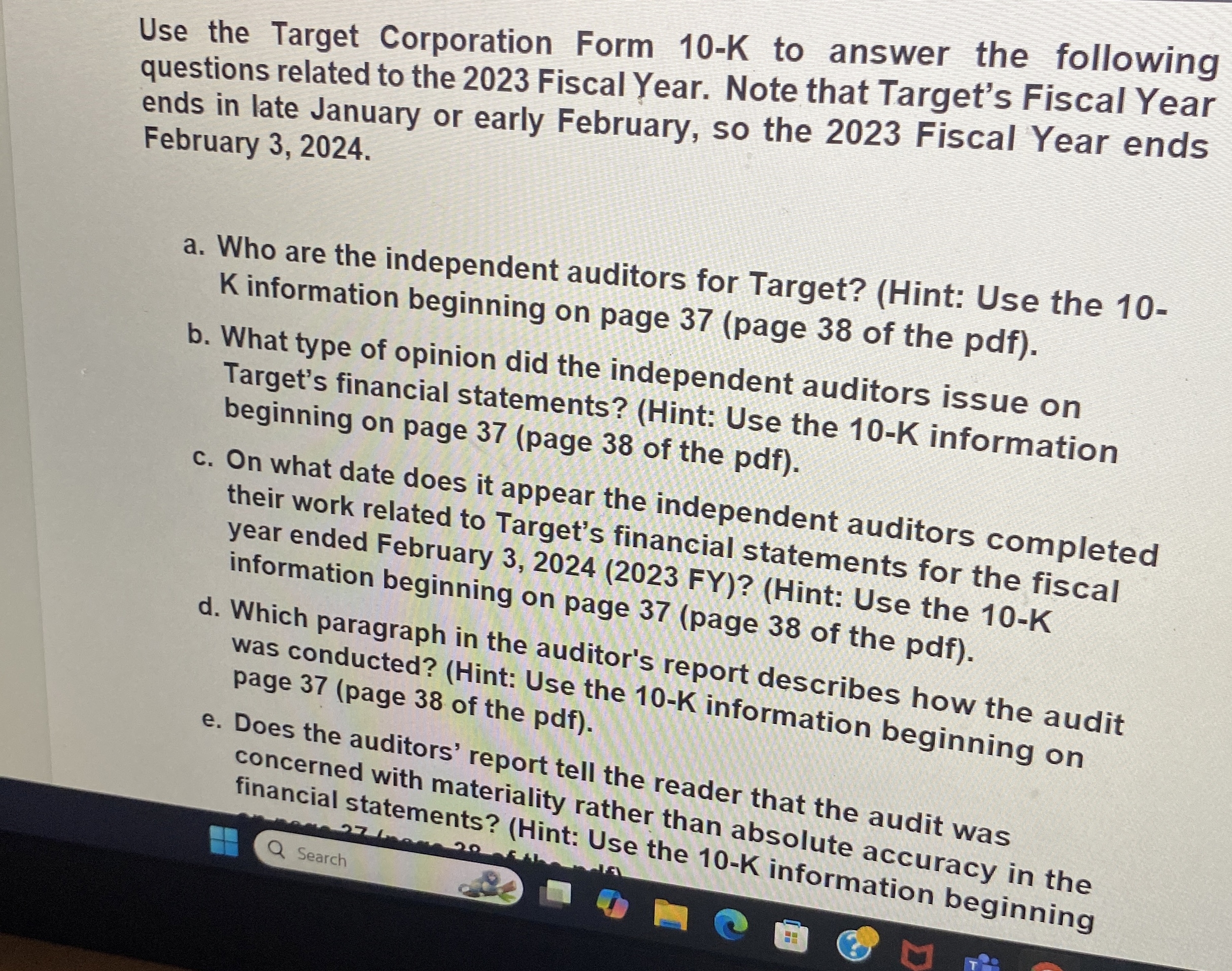 Target 10-K Form 2023