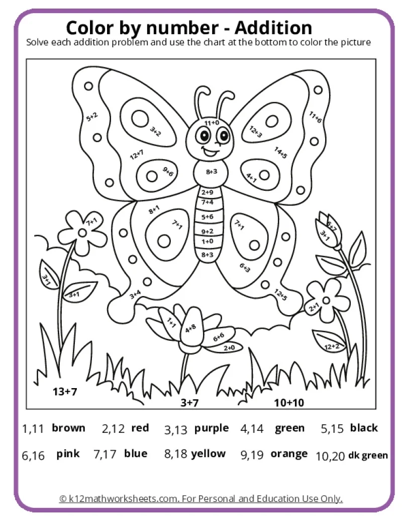 Grade 4 Coloring Worksheets Printable