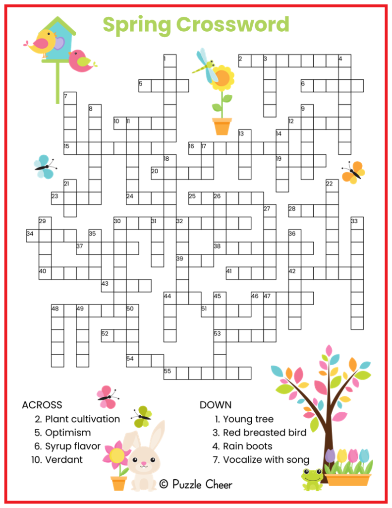 Spring Puzzles Printable